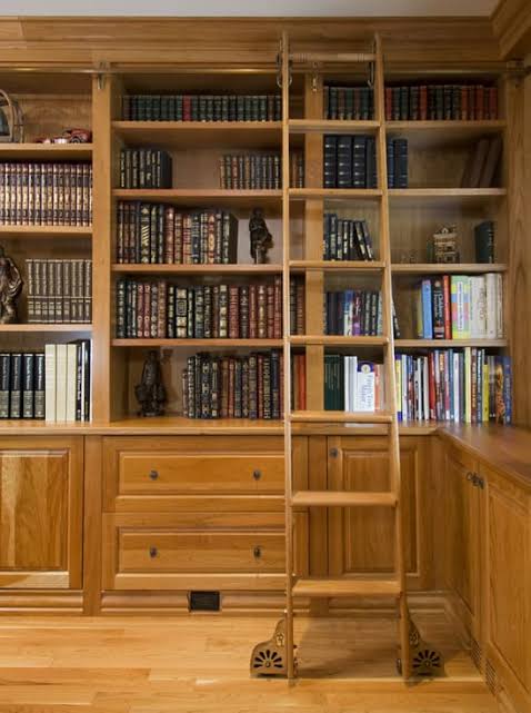 Study library wall — fitted millwork