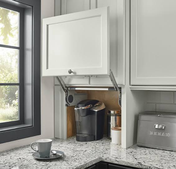 Appliance garage cabinet