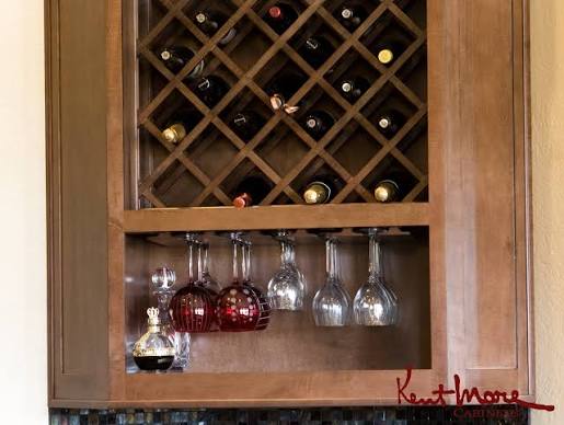 Under-cabinet wine rack